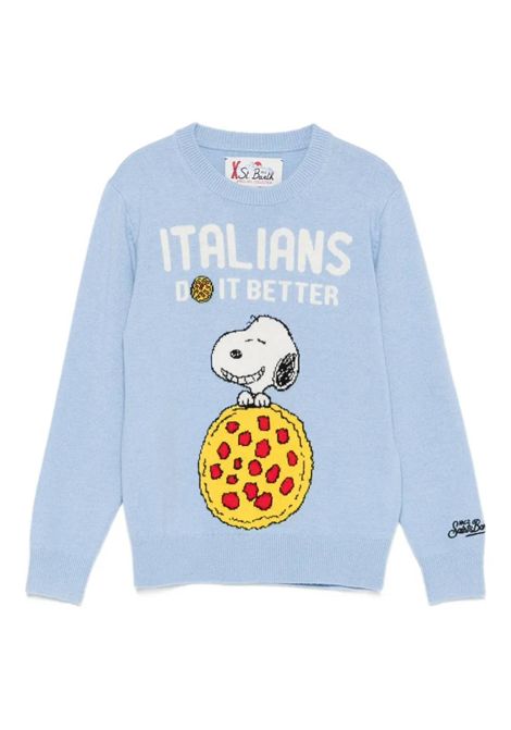 Pull con ricamo SAINT BARTH | DOU0001 DOUGLAS01673I SNOOPY ITA PIZZA 31